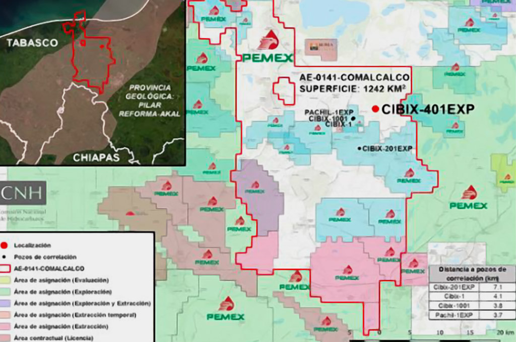 Aprueban a Pemex perforación del pozo Cibix en Tabasco