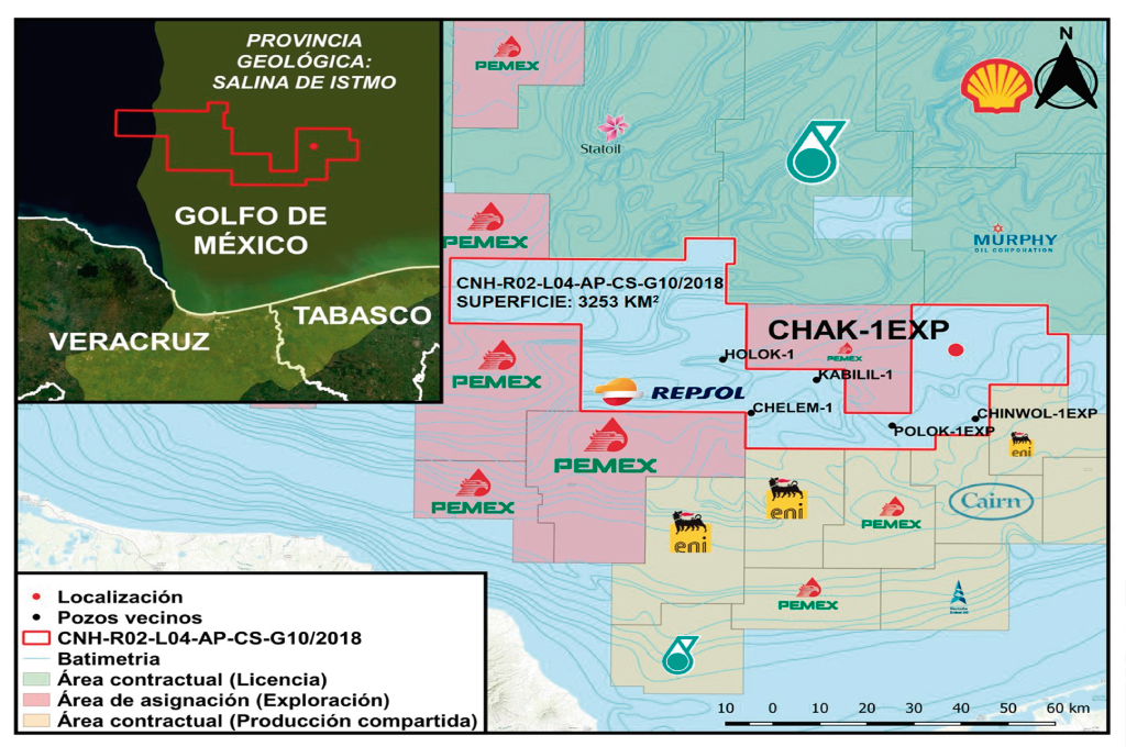 Repsol invertirá 60.19 mdd en perforación de pozo Chak-1EXP