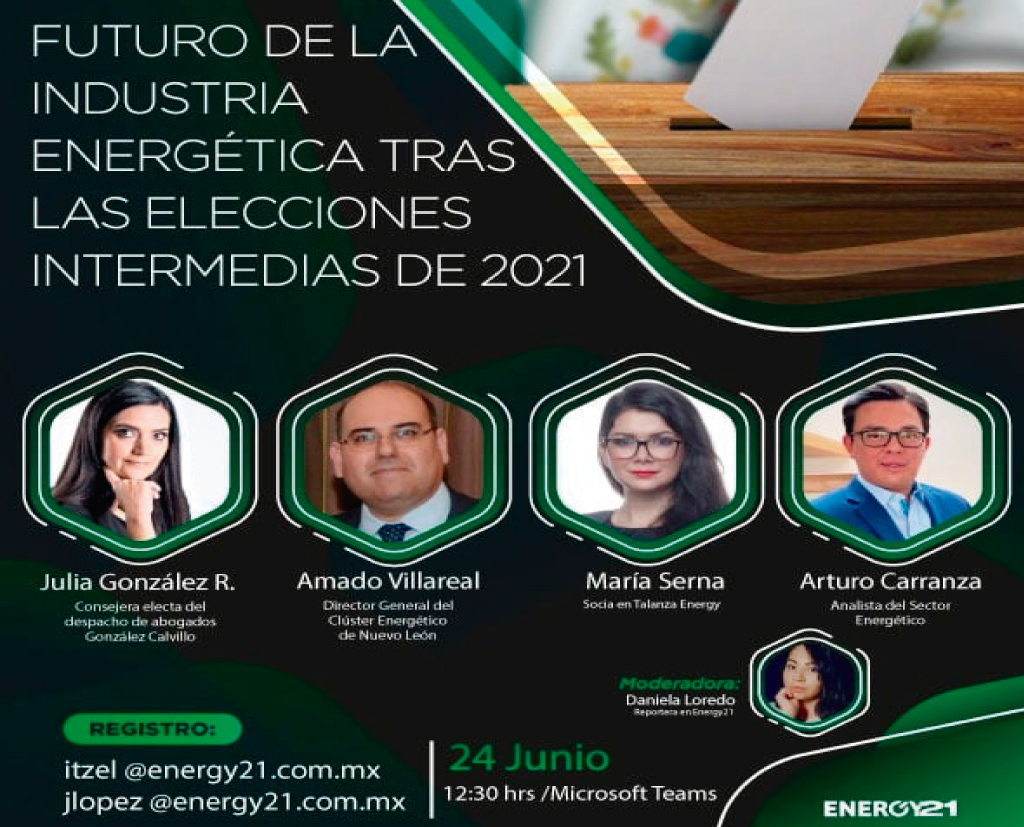 Sector energético y su futuro tras las elecciones 2021, tema de Diálogos con Energía