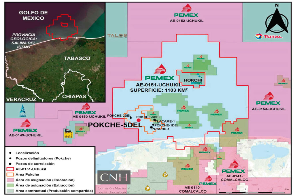 CNH da luz verde a perforación de pozo Pokche-5DEL