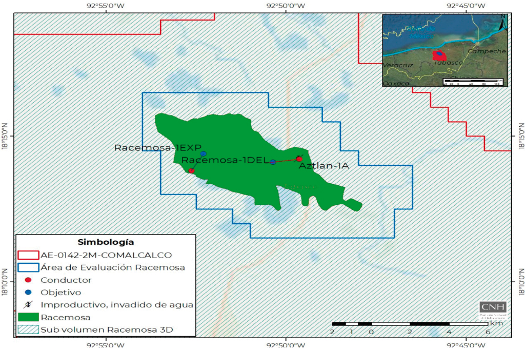 Pemex busca reducir incertidumbre de hidrocarburos en Racemosa-1EXP