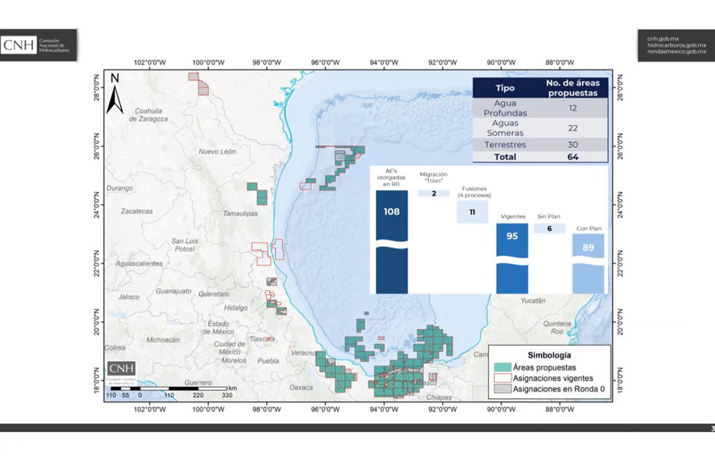 CNH aprueba reasignación de 64 bloques de Ronda Cero a Pemex