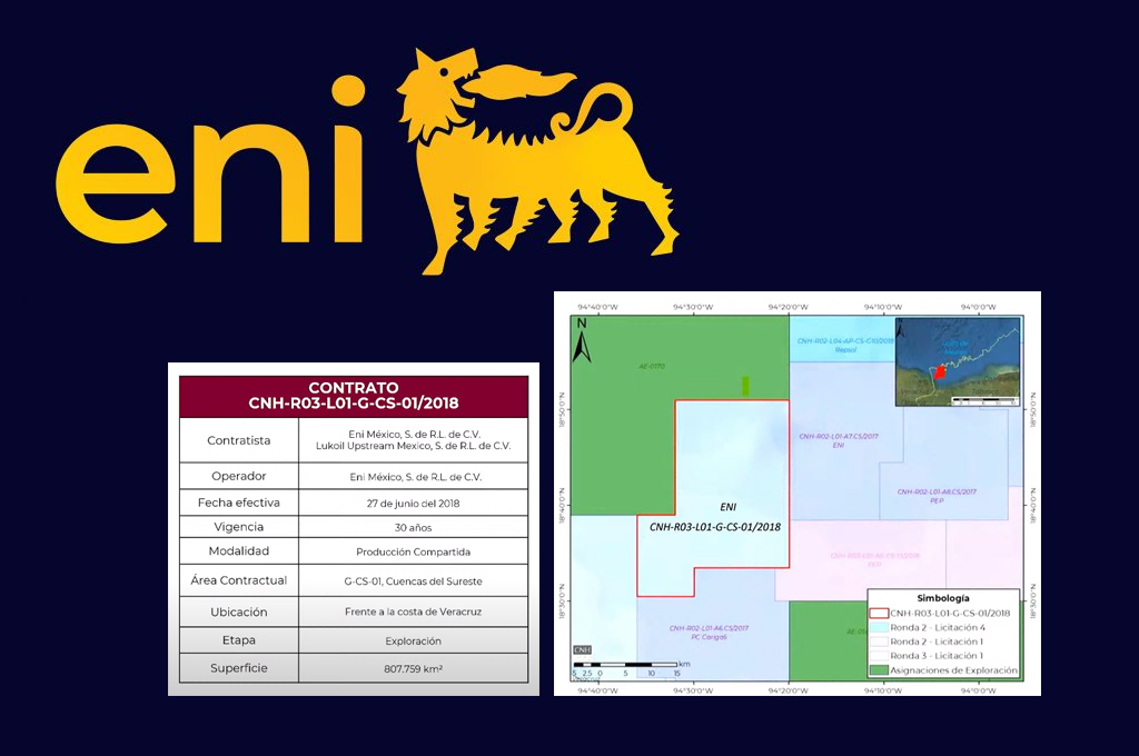 ENI México devuelve área contractual ganada en Ronda 3.1