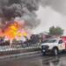 Presunto huachicol de turbosina desata incendio atrás del AICM Presunto huachicol de turbosina desata incendio atrás del AICM