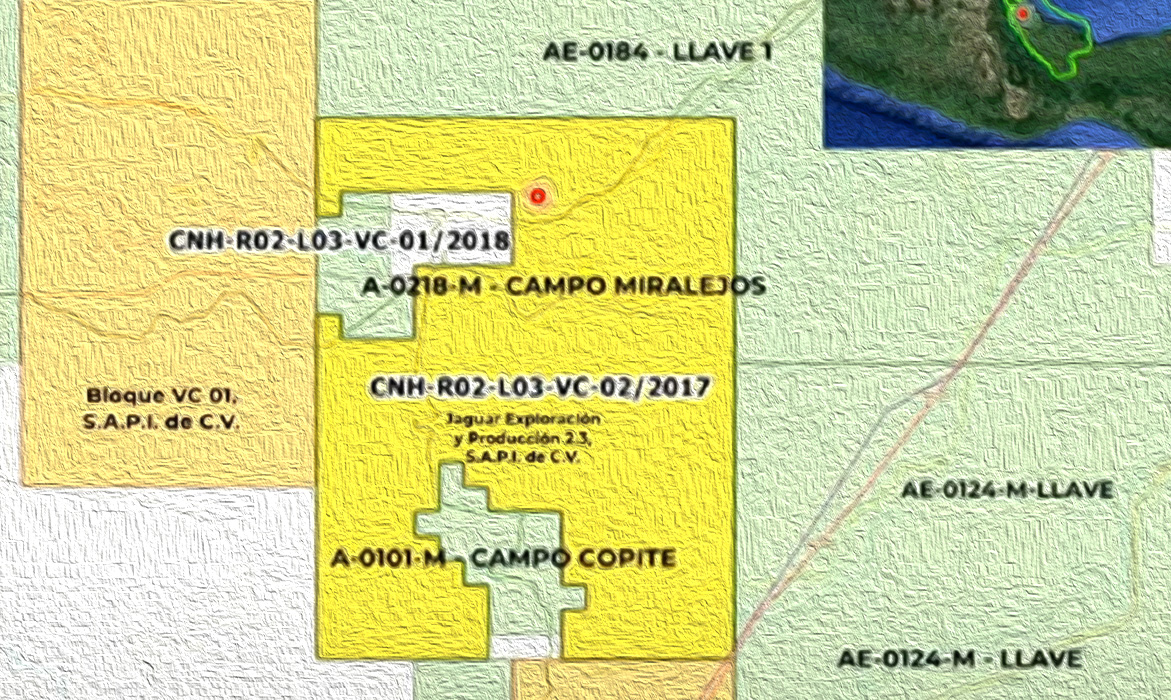 Jaguar concluye la devolución del 50% de un área contractual en Veracruz