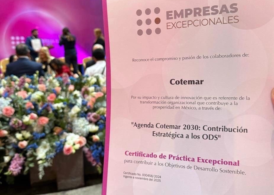 Entregan a Cotemar reconocimiento de ‘Empresas Excepcionales 2024’