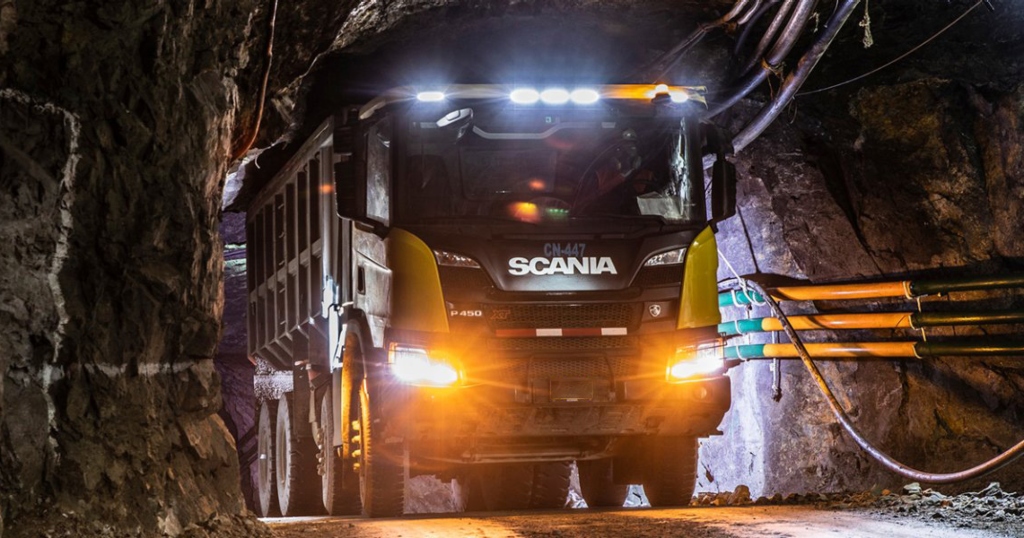 Camiones de Scania en minería generan ahorros de combustible