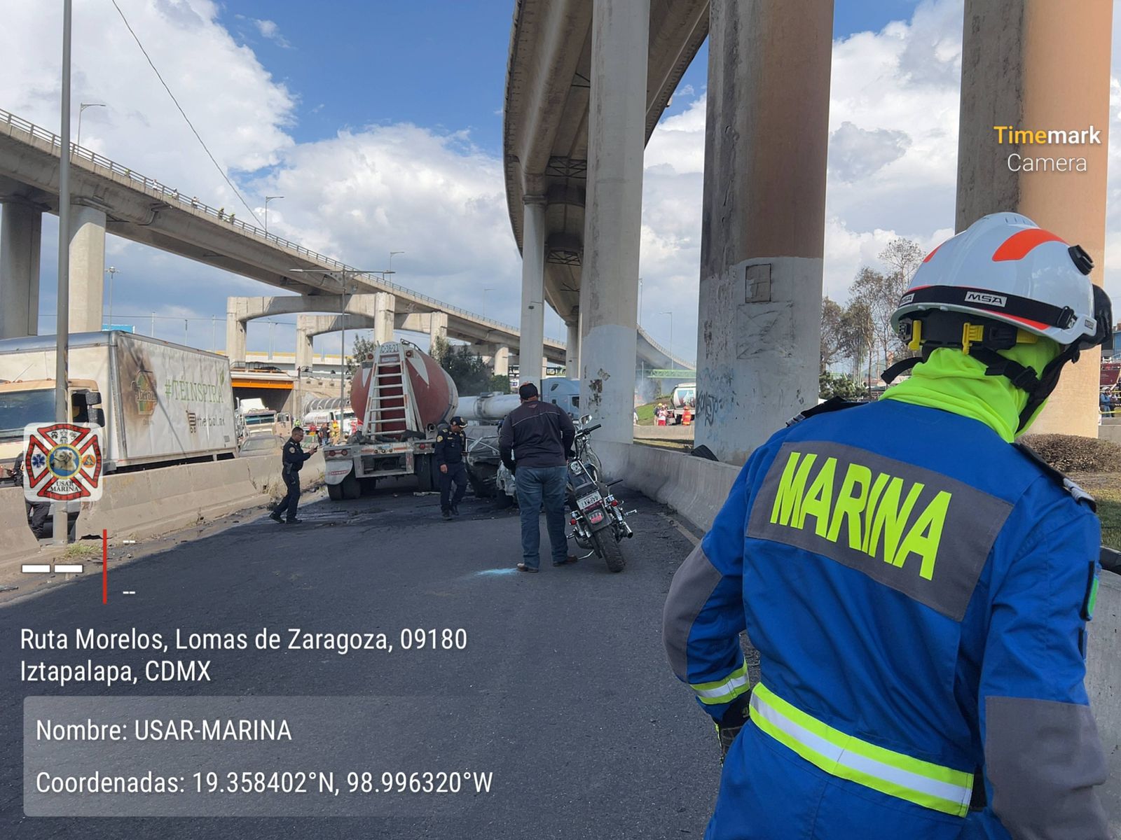 Marina entra en acción tras explosión de pipa en Iztapalapa